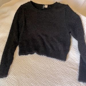 Black fuzzy sweater